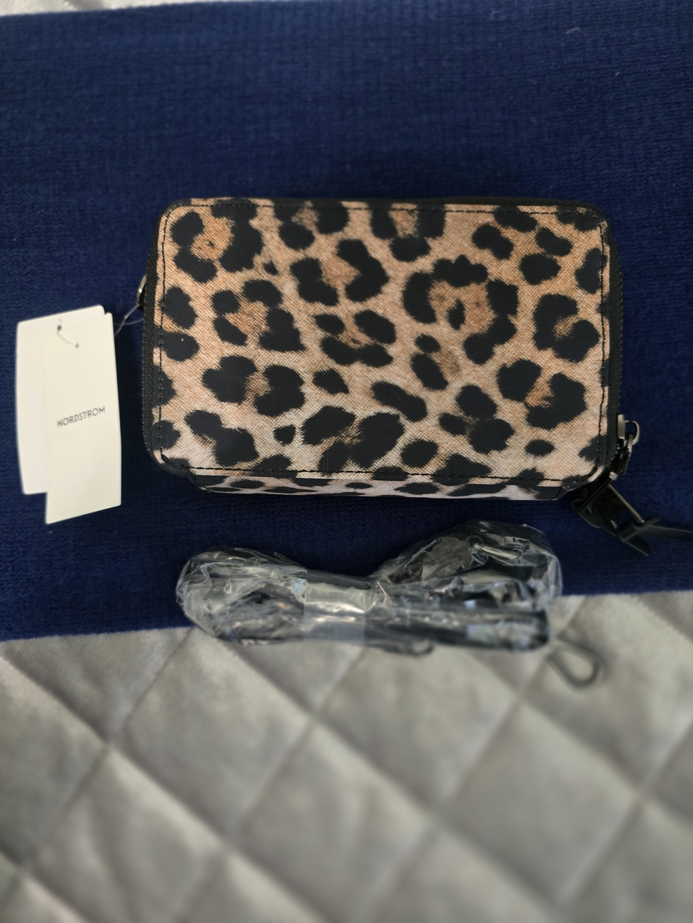 Nordstrom Leopard Print Crossbody Bag - Tan/Black